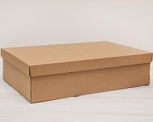 Коробка из плотного картона, 42,5х27х11 см, крышка-дно
