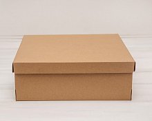 Коробка из плотного картона, 32,5х31х11,5 см, крышка-дно